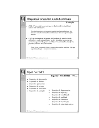 Requisitos Nao Funcionais