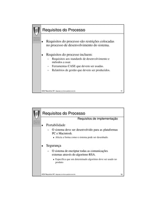 Requisitos Nao Funcionais