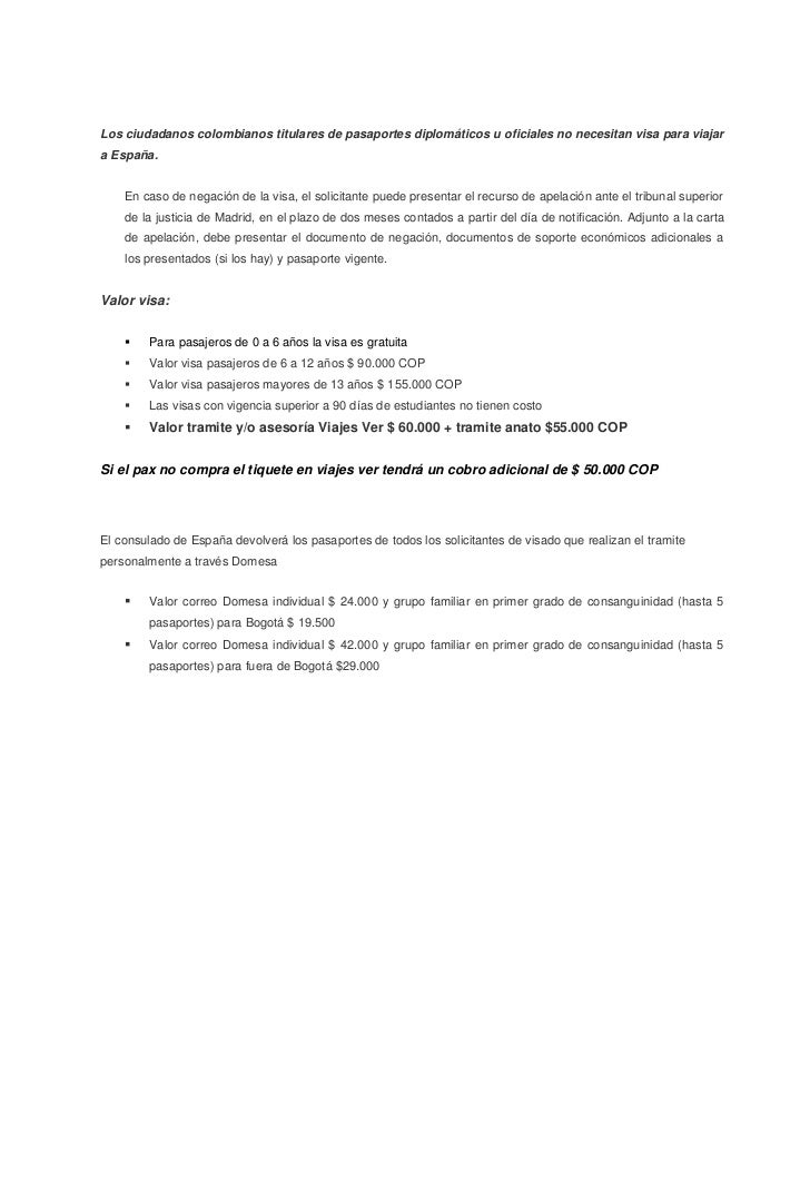 Visas Espana Documentacion Tramites Www Viajesver Com