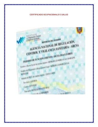 CERTIFICADO OCUPACIONALD E SALUD