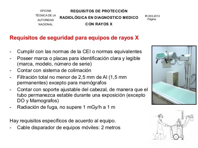 Requisitos De Proteccion Radiologica En Diagnostico Medico Con Rayos X