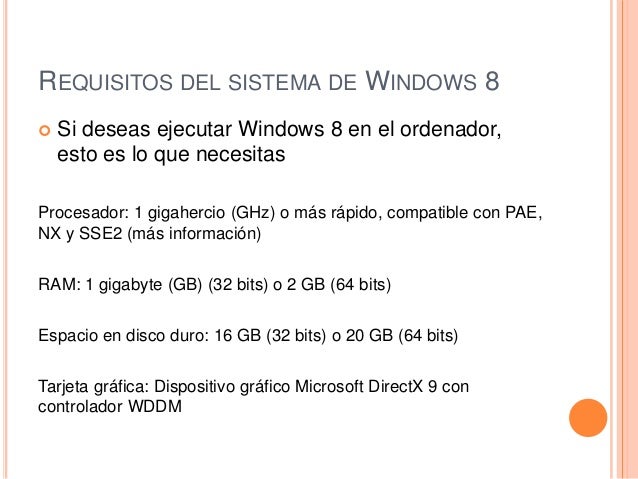 Requisitos para instalar windows 7 y windows 8