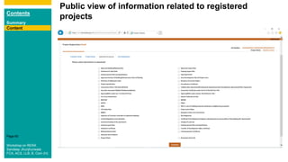 Contents
Summary
Content
Page 60
Public view of information related to registered
projects
Content
Workshop on RERA
Sandeep Jhunjhunwala
FCA, ACS, LLB, B. Com (H)
 