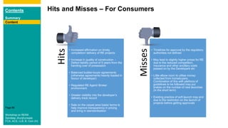 Contents
Summary
Content
Page 86
Hits and Misses – For Consumers
Content
Hits
• Increased affirmation on timely
completion/ delivery of RE projects
• Increase in quality of construction -
Defect liability period of 5 years from the
handing over of possession
• Balanced builder-buyer agreements
(otherwise agreements heavily loaded in
favour of developer)
• Regulated RE Agent/ Broker
environment
• Greater visibility into the developer’s
delivery track record
• Sale on the carpet area basis/ terms to
help improve transparency in pricing
and bring in standardisation
Misses
• Timelines for approval by the regulatory
authorities not defined
• May lead to slightly higher prices for RE
due to the reduced competition,
insurance and other ancillary costs
passed on by the Developers etc
• Little elbow room to utilise money
collected from homebuyers.
Combination of this with plethora of
guidelines to be followed may put
brakes on the number of new launches
(in the short term)
• Existing practice of soft launch may end
due to the restriction on the launch of
projects before getting approvals
Workshop on RERA
Sandeep Jhunjhunwala
FCA, ACS, LLB, B. Com (H)
 
