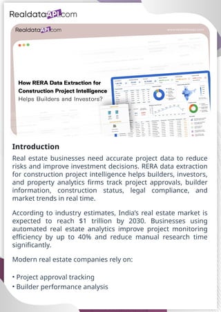 RERA data extraction for construction project intelligence.pptx