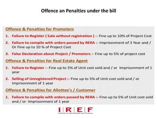 Offence an Penalties under the bill
 
