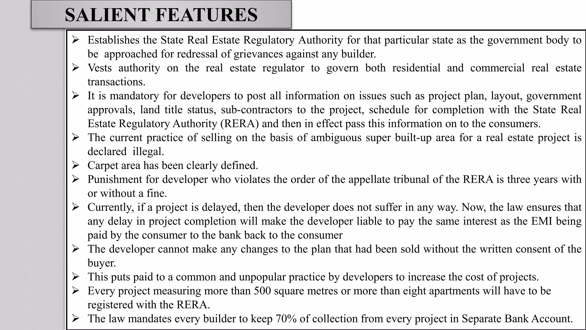 Rera ppt | PPTX