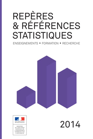 REPÈRES 
& RÉFÉRENCES 
STATISTIQUES 
enseignements • formation • recherche 2014 
 