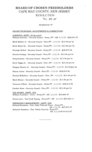 Revised Salary Resolution