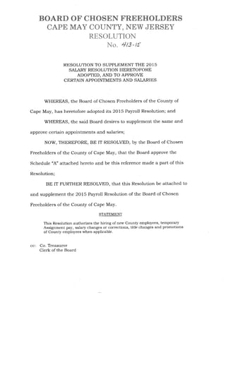 Salary Resolution from Freeholder Meeting May 26