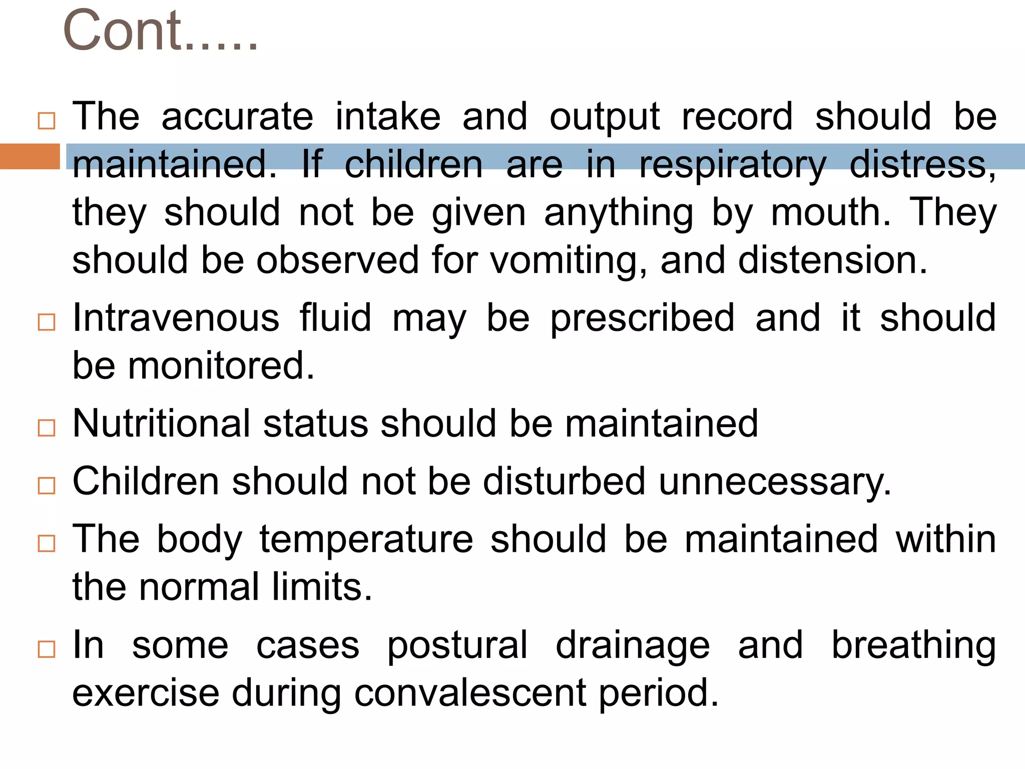 RESPIRATORY DISORDERS IN CHILDREN
