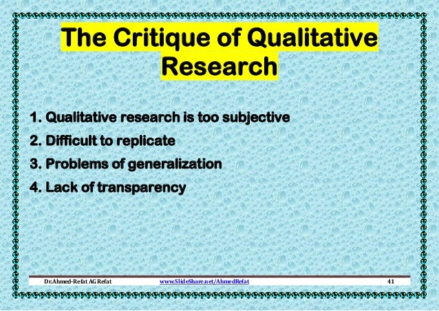 critiquing a quantitative research article