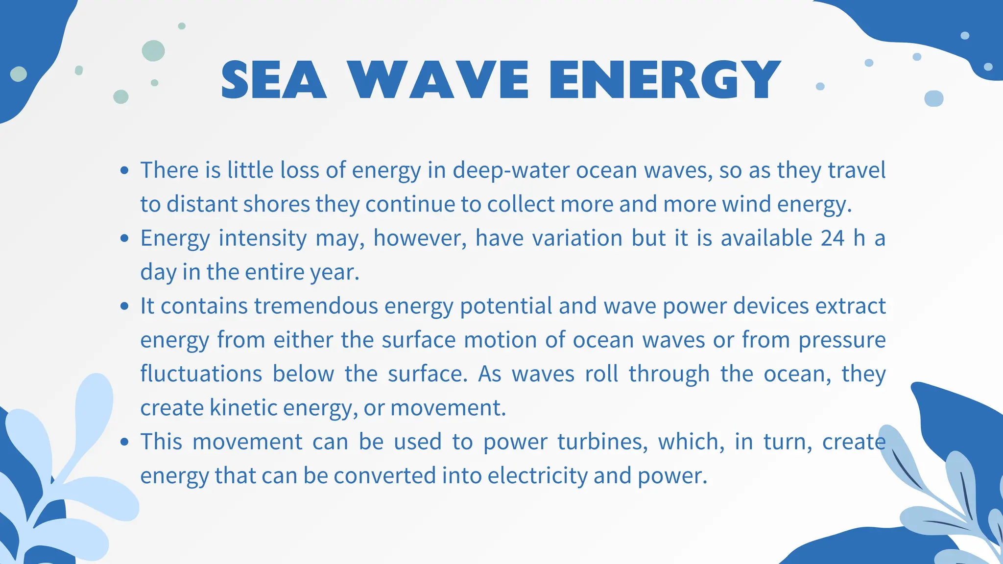 Sea Wave Energy - Renewable Energy Resources | PDF