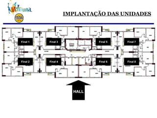 IMPLANTAÇÃO DAS UNIDADES Final 1 Final 2 Final 3 Final 4 Final 5 Final 6 Final 7 Final 8 HALL 