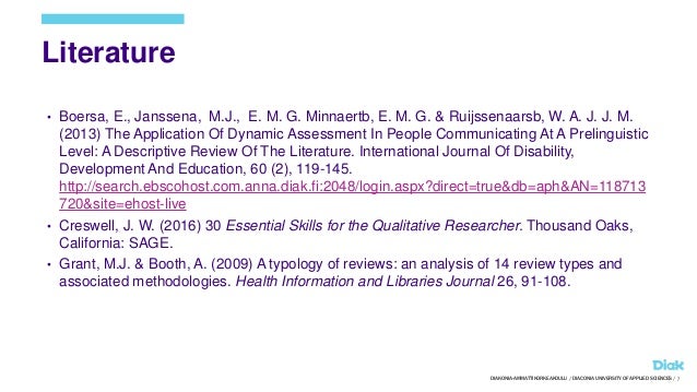 Descriptive literature review example image