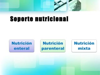 Soporte nutricional 
 