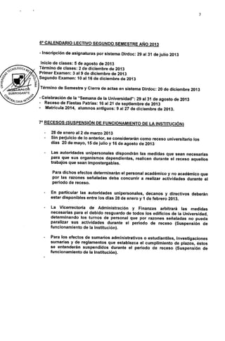 Calendario Académico Administrativo 2013