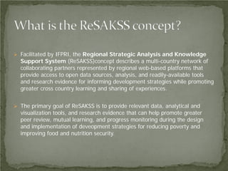 Illustration of a proposed ReSAKSS-Asia website tool