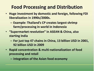 Food market transformation and improving food security in Asia (within and across countries)