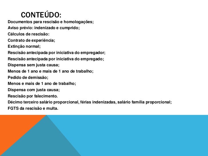 Curso Rescisão de Contrato de Trabalho