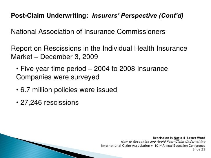 Rescission is Not a FourLetter Word Rescission is Not a FourLetter Word