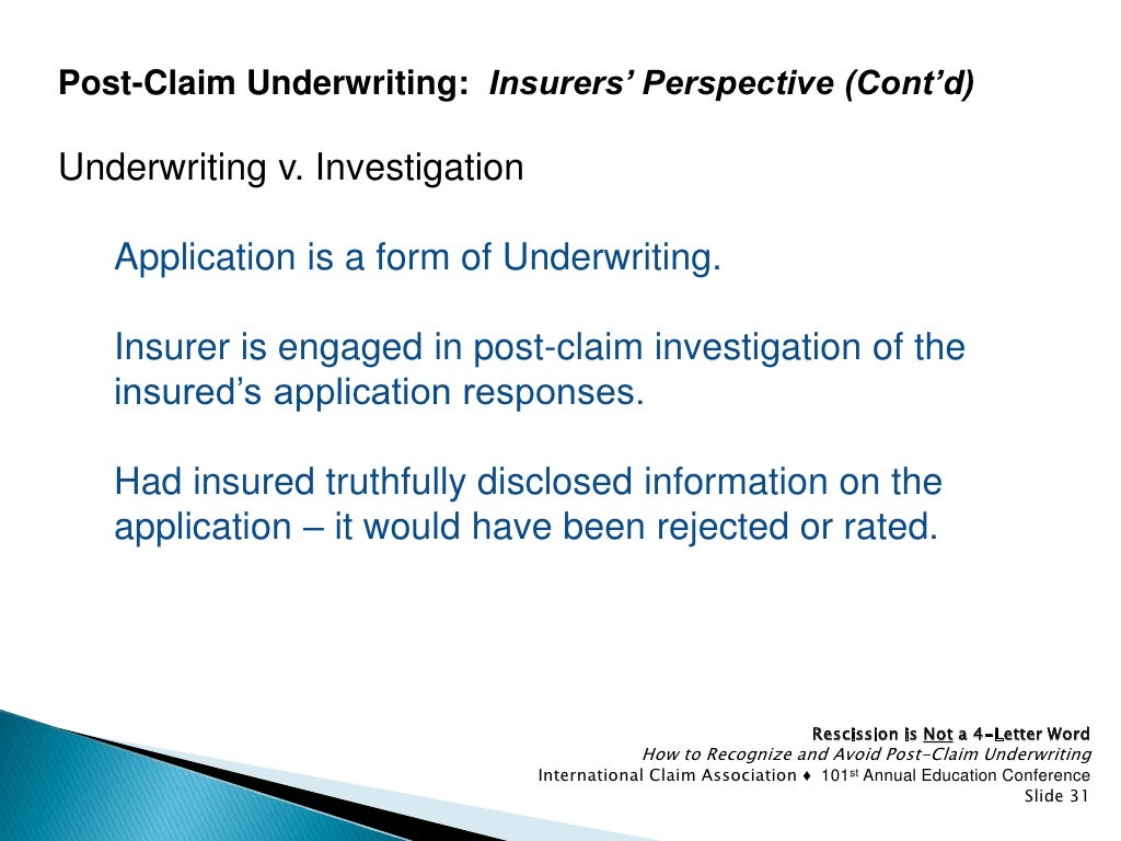 Rescission Is Not A Four Letter Word