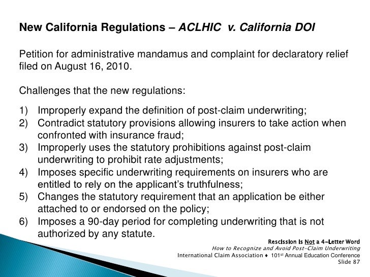 Rescission is Not a Four-Letter Word