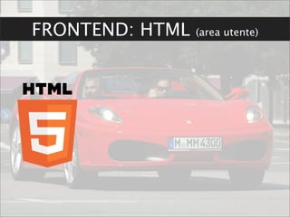 FRONTEND: HTML   (area utente)
 