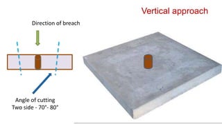 Direction of breach
Angle of cutting
Two side - 70°- 80°
Insp Vijay kumar 19
Vertical approach
 