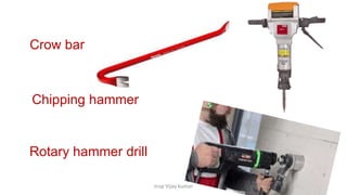 Insp Vijay kumar 22
Crow bar
Chipping hammer
Rotary hammer drill
 
