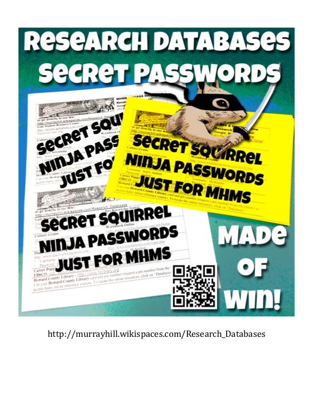 Reseach databases poster