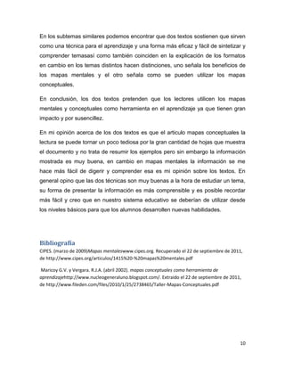 Reseña completa de mapa mental  mapa conceptual