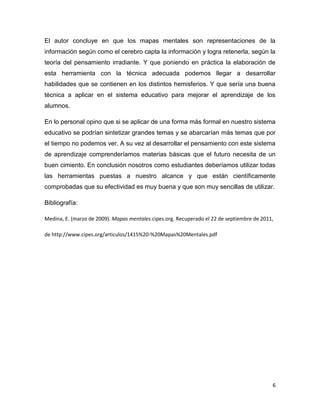 Reseña completa de mapa mental  mapa conceptual