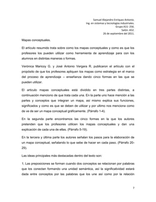 Reseña completa de mapa mental  mapa conceptual