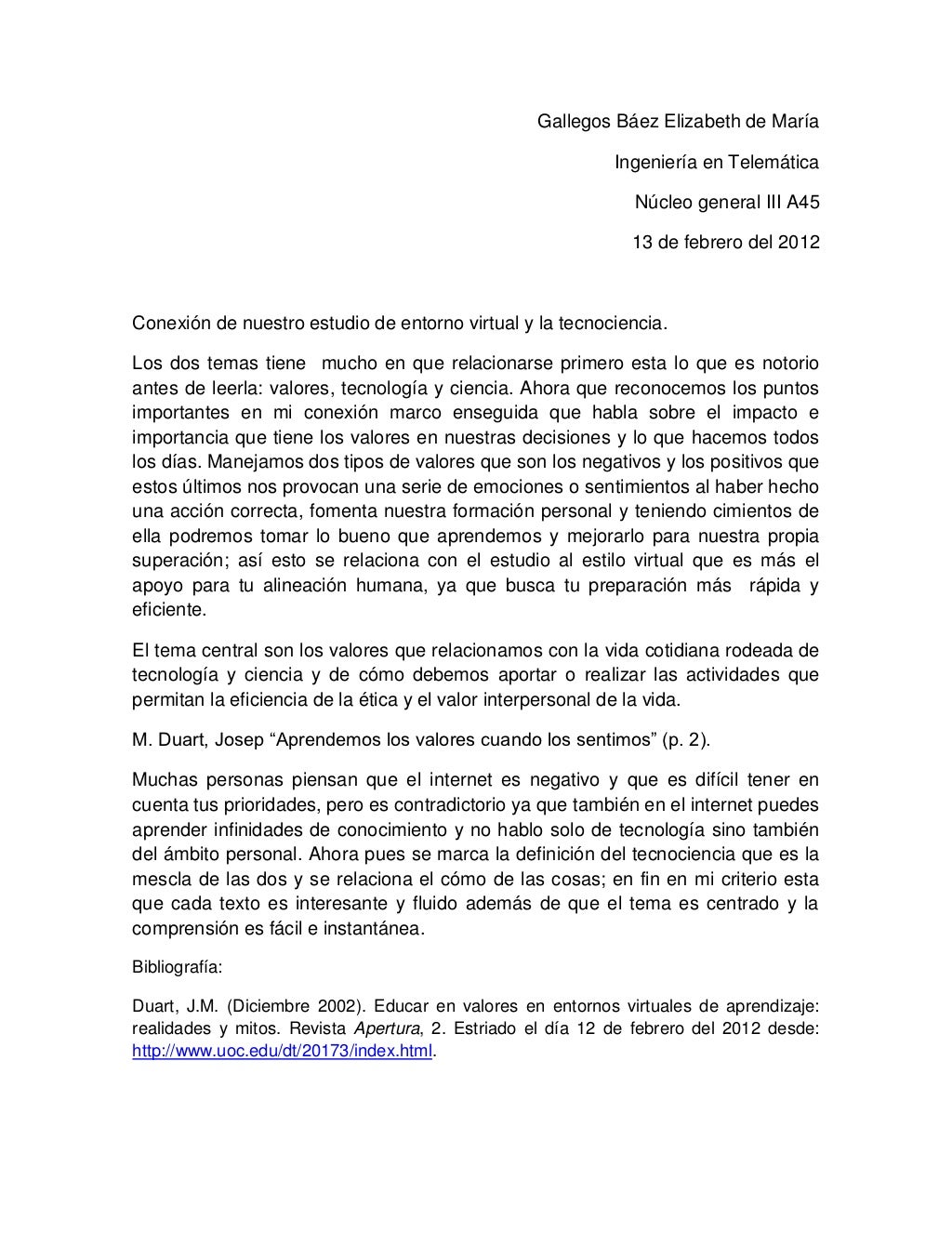 Reseña comparativa de las dos leturas