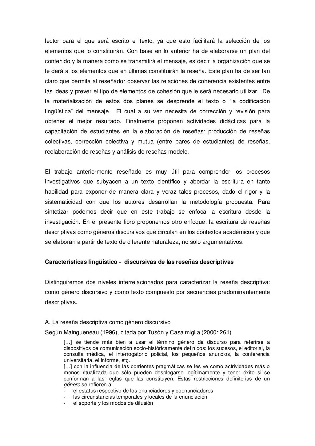 Reseña descriptiva goria bernal guia de escritura