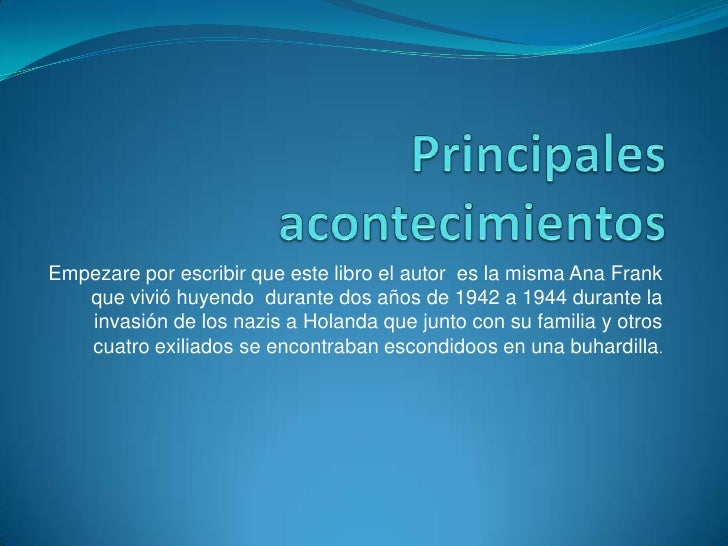 Reseña el diario de ana frank