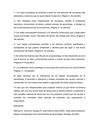 Reseña final de mapas mentales y conceptuales