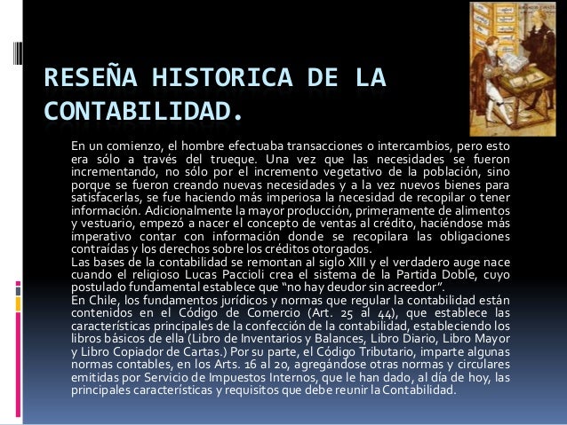 Reseña histórica de la contabilidad