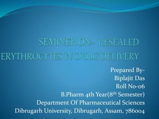 Prepared By-
Biplajit Das
Roll No-06
B.Pharm 4th Year(8th Semester)
Department Of Pharmaceutical Sciences
Dibrugarh University, Dibrugarh, Assam, 786004
 
