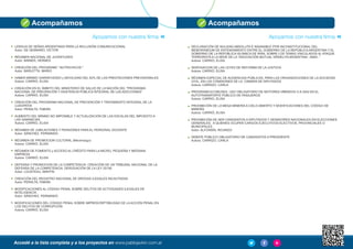 Acompañamos
Apoyamos con nuestra rma
LENGUA DE SEÑAS ARGENTINAS PARA LA INCLUSIÓN COMUNICACIONAL
Autor: DE GENNARO, VÍCTOR
RÉGIMEN NACIONAL DE JUVENTUDES
Autor: BINNER, HERMES
CREACIÓN DEL PROGRAMA " NUTRICHICOS "
Autor: BARLETTA, MARIO
HABER MÍNIMO GARANTIZADO y MOVILIDAD DEL 82% DE LAS PRESTACIONES PREVISIONALES
Autora: CARRIÓ, ELISA
CREACIÓN EN EL ÁMBITO DEL MINISTERIO DE SALUD DE LA NACIÓN DEL "PROGRAMA
NACIONAL DE PREVENCIÓN Y ASISTENCIA PÚBLICA INTEGRAL DE LAS ADICCIONES”
Autora: CARRIÓ, ELISA
CREACIÓN DEL PROGRAMA NACIONAL DE PREVENCIÓN Y TRATAMIENTO INTEGRAL DE LA
LUDOPATÍA
Autor: PERALTA, FABIÁN
AUMENTO DEL MÍNIMO NO IMPONIBLE Y ACTUALIZACIÓN DE LAS ESCALAS DEL IMPUESTO A
LAS GANANCIAS.
Autora: CARRIÓ, ELISA
RÉGIMEN DE JUBILACIONES Y PENSIONES PARA EL PERSONAL DOCENTE
Autor: SÁNCHEZ, FERNANDO
RÉGIMEN DE PROMOCION CULTURAL (Mecenazgo)
Autora: CARRIÓ, ELISA
RÉGIMEN DE FOMENTO y ACCESO AL CRÉDITO PARA LA MICRO, PEQUEÑA Y MEDIANA
EMPRESA
Autora: CARRIÓ, ELISA
DEFENSA Y PROMOCION DE LA COMPETENCIA. CREACIÓN DE UN TRIBUNAL NACIONAL DE LA
DEFENSA DE LA COMPETENCIA. DEROGACIÓN DE LA LEY 25156.
Autor: LOUSTEAU, MARTIN
CREACIÓN DEL REGISTRO NACIONAL DE DROGAS ILEGALES INCAUTADAS
Autor: PERALTA, FABIÁN
MODIFICACIONES AL CÓDIGO PENAL SOBRE DELITOS DE ACTIVIDADES ILEGALES DE
INTELIGENCIA.
Autor: SÁNCHEZ, FERNANDO
MODIFICACIONES DEL CÓDIGO PENAL SOBRE IMPRESCRIPTIBILIDAD DE LA ACCIÓN PENAL EN
LOS DELITOS DE CORRUPCIÓN
Autora: CARRIÓ, ELISA
Acompañamos
Apoyamos con nuestra rma
Accedé a la lista completa y a los proyectos en www.pablojavkin.com.ar
DECLARACIÓN DE NULIDAD ABSOLUTA E INSANABLE POR INCONSTITUCIONAL DEL
MEMORÁNDUM DE ENTENDIMIENTO ENTRE EL GOBIERNO DE LA REPÚBLICA ARGENTINA Y EL
GOBIERNO DE LA REPÚBLICA ISLÁMICA DE IRÁN, SOBRE LOS TEMAS VINCULADOS AL ATAQUE
TERRORISTA A LA SEDE DE LA "ASOCIACIÓN MUTUAL ISRAELITA ARGENTINA - AMIA -”
Autora: CARRIÓ, ELISA
DEROGACION DE LAS LEYES DE REFORMA DE LA JUSTICIA
Autora: CARRIÓ, ELISA
RÉGIMEN ESPECIAL DE AUDIENCIAS PÚBLICAS, PARA LAS ORGANIZACIONES DE LA SOCIEDAD
CIVIL, EN LAS COMISIONES DE LA CÁMARA DE DIPUTADOS
Autora: CARRIZO, CARLA
PROGRAMA ECOBUSES. USO OBLIGATORIO DE MOTORES HÍBRIDOS O A GAS EN EL
AUTOTRANSPORTE PÚBLICO DE PASAJEROS
Autora: CARRIÓ, ELISA
PROHIBICIÓN DE LA MEGA MINERÍA A CIELO ABIERTO Y MODIFICACIONES DEL CÓDIGO DE
MINERÍA
Autora: CARRIÓ, ELISA
PROHIBICIÓN DE SER CANDIDATOS A DIPUTADOS Y SENADORES NACIONALES EN ELECCIONES
GENERALES, A QUIENES OCUPEN CARGOS EJECUTIVOS ELECTIVOS, PROVINCIALES O
MUNICIPALES
Autor: ALFONSÍN, RICARDO
DEBATE PÚBLICO OBLIGATORIO DE CANDIDATOS A PRESIDENTE
Autora: CARRIZO, CARLA
 