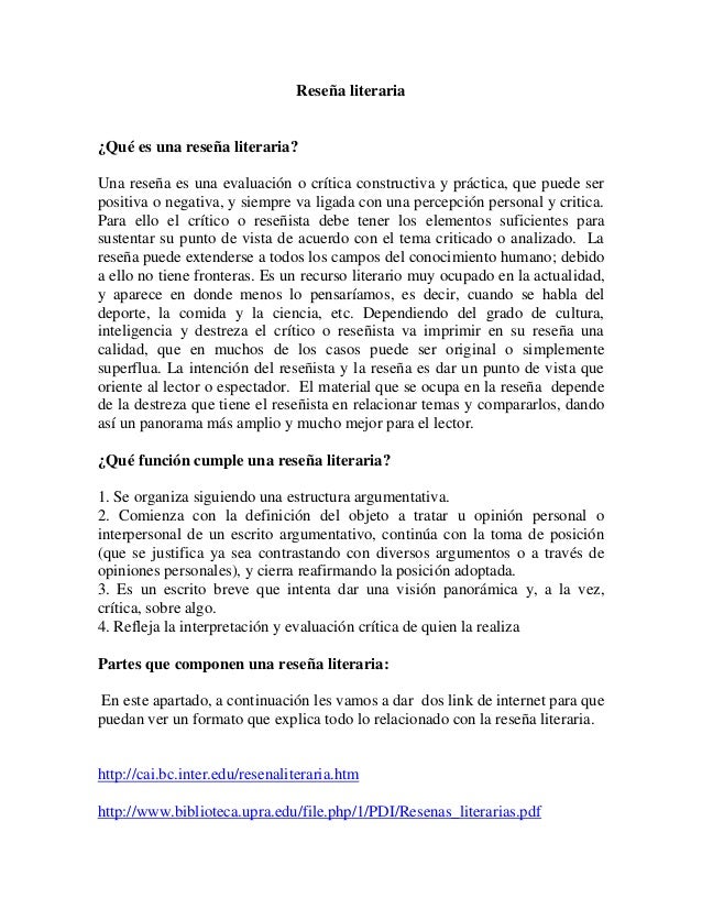 Reseña crítica ejemplo pdf Reseña crítica ejemplo pdf