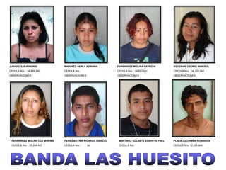 JURADO SARA INGRID             NARVAEZ YERLY ADRIANA          FERNANDEZ MOLINA PATRICIA        ESCOBAR OSORIO MARISOL
CEDULA Nro. : 34.569.340       CEDULA Nro.                    CEDULA Nro. : 34.553.641         CEDULA Nro. : 34.325.554
OBSERVACIONES :                OBSERVACIONES :                OBSERVACIONES :                  OBSERVACIONES :




 FERNANDEZ MOLINA LUZ MARINA   PEREZ BOTINA RICARDO IGNACIO    MARTINEZ SOLARTE EDWIN REYNEL   PLAZA CUCHIMBA ROBINSON
 CEDULA Nro. : 25.284.497      CEDULA Nro. :   de              CEDULA Nro. :                   CEDULA Nro. 12.235.946
 