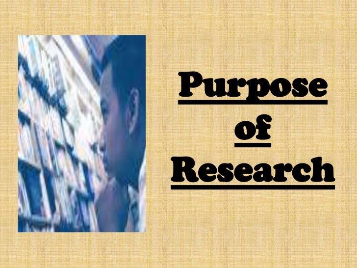 Purpose of research papers