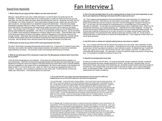 Fan Interview 1David from Nashville
 