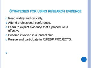 Research UTILIZATION