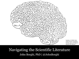 Sundem, G. (2010). Brain
Candy: Science, Paradoxes,
Puzzles, Logic, and Illogic to
Nourish Your Neuron.
Navigating the Scientific Literature
John Borghi, PhD | @JohnBorghi
 