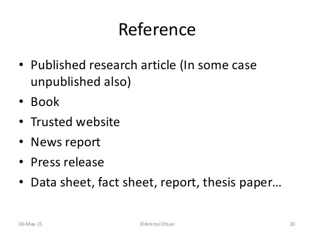 How to write a reacearch report