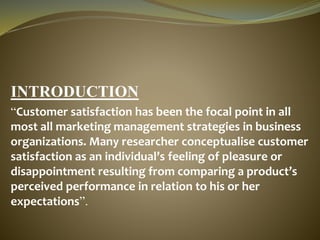 Research ON CUSTOMER SATISFACTION FROM NANO GEN