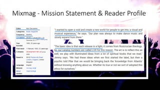 Mixmag - Mission Statement & Reader Profile
 